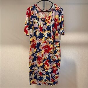 NWT LulaRoe Julia Floral Print Dress Size 2XL
